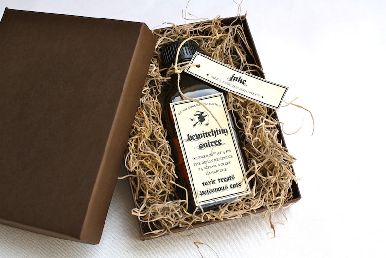 Amber Apothecary Halloween Party Invitation