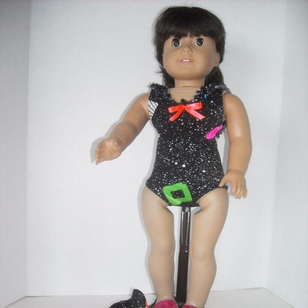 18" Doll Black Swimsuit with Matching Cover-up and Swim Accessories