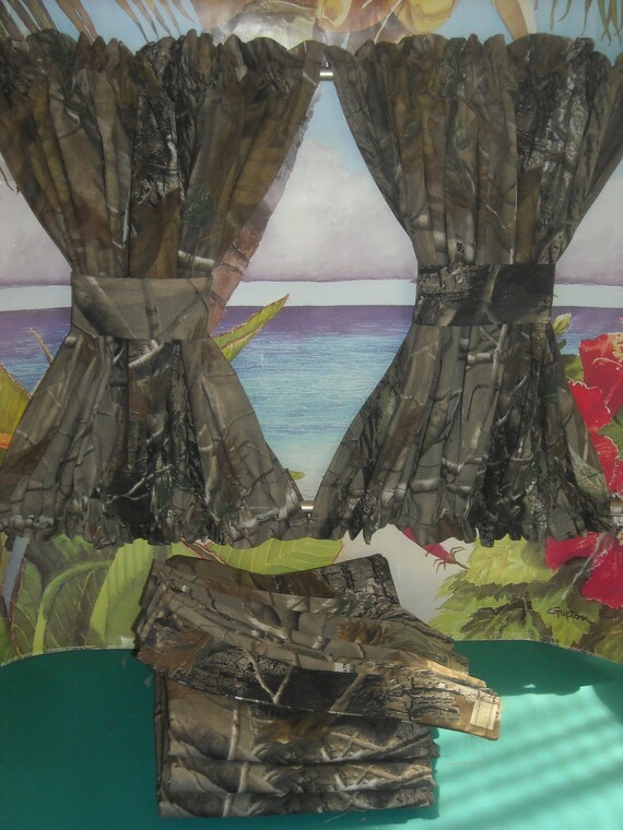 Sale Vw Woodland Camouflage Print Curtains Fit Bay Window Etsy