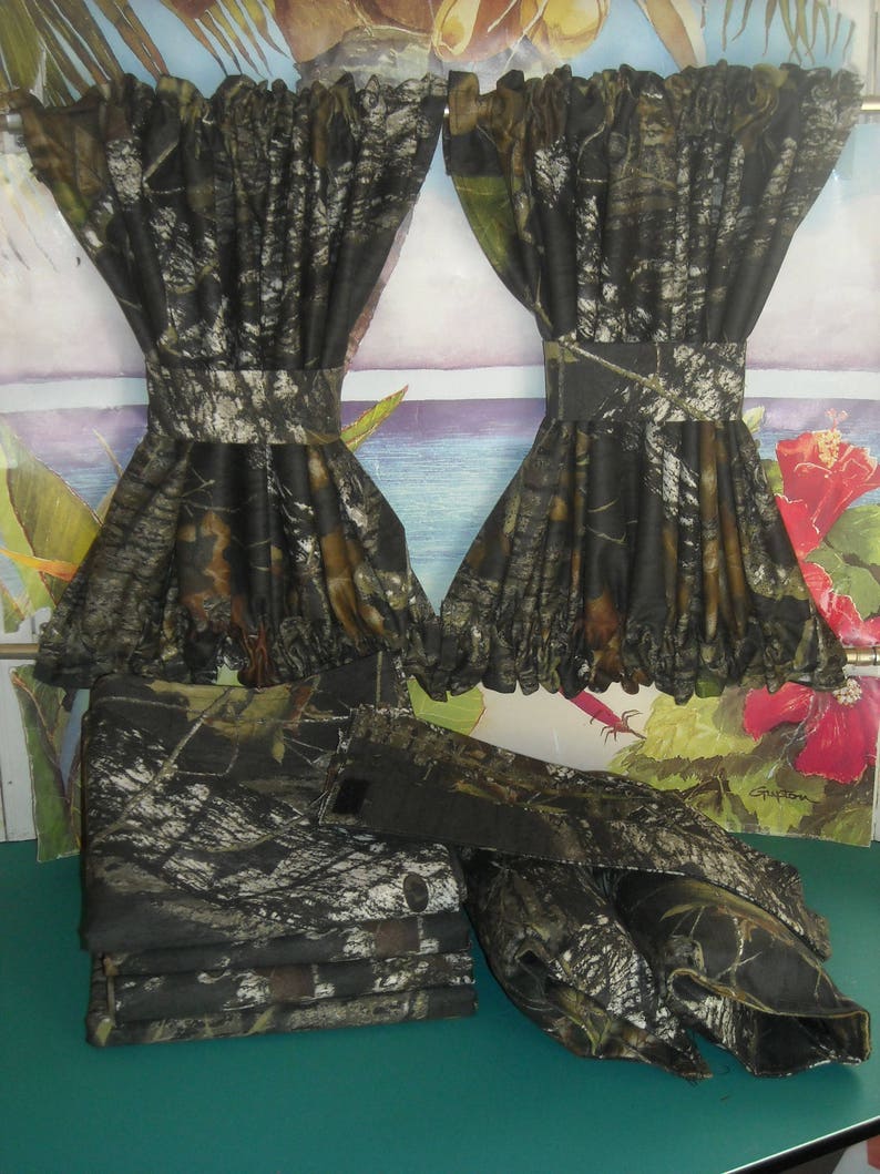 Vw Woodland Camouflage Print Curtains Fit Bay Window Models Etsy