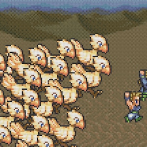 Final Fantasy VI Chocobo Stampede Cross Stitch Pattern