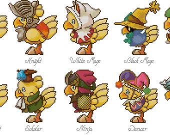 Chocobo Klassen Set 1 Kreuzstichmuster