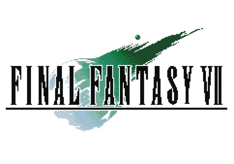 Final Fantasy VII Logo Cross Stitch Pattern image 1