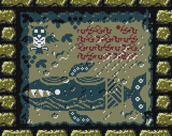 Zelda Link's Awakening Legend of the Wind Fish Cross Stitch Pattern