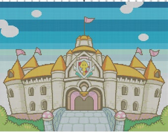 Peach's Castle Cross Stitch Pattern (Mario & Luigi)