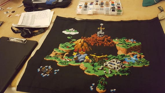 Super Mario Rpg World Map Cross Stitch Pattern Etsy Super Mario Rpg World Map Cross Stitch Pattern Etsy