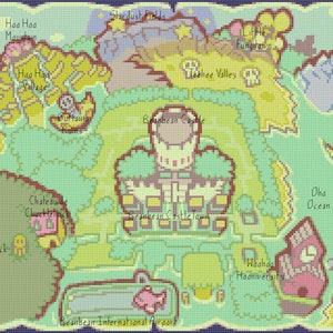 Mario & Luigi Superstar Saga : carte du monde : point de croix