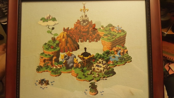 Super Mario Rpg World Map Cross Stitch Pattern Etsy Super Mario Rpg World Map Cross Stitch Pattern Etsy