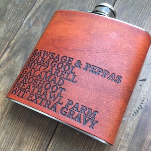 Italienischer Flask, New York New Jersey Flask, Vatertagsgeschenk, Geschenk für ihn, Herren Flask, 6oz Flask, Bräutigam Geschenk, Bräutigam Geschenk