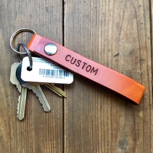 Leather Key Fob, Leather Keychain, Leather Key Holder, Custom Keychain, Keychain Leather, Personalized Keychain, Fathers day gift