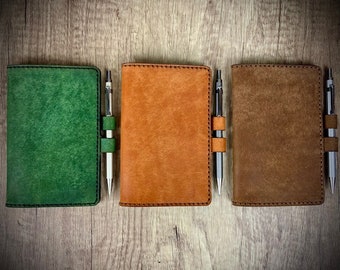 Leather Passport Holder • Field Notes Journal Hand Sewn