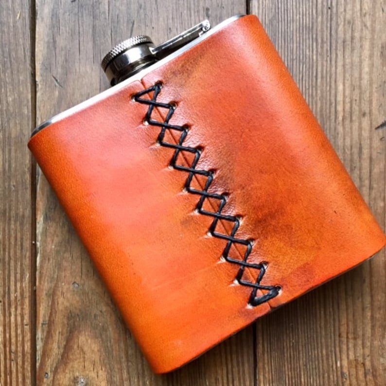 Hip Flask Personalized Flask Leather Flask Groomsmen Flask Etsy
