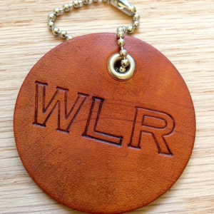 Custom Personalized Leather Key Fob