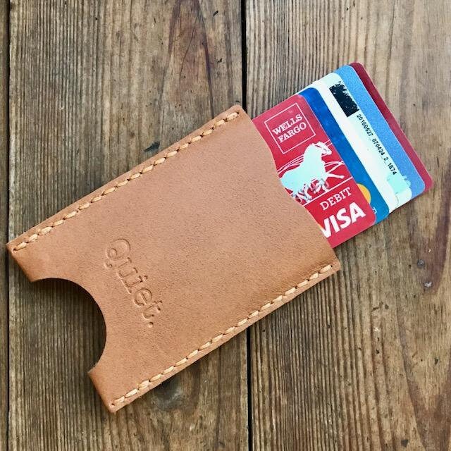 Leather Card Sleeve Pattern, Minimalist Wallet Template, Instructional ...