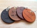 Small Leather Dog Name Tag, Luggage Tag, Cat ID Tag, Leather Dog Collar, Dog Name Tag, 