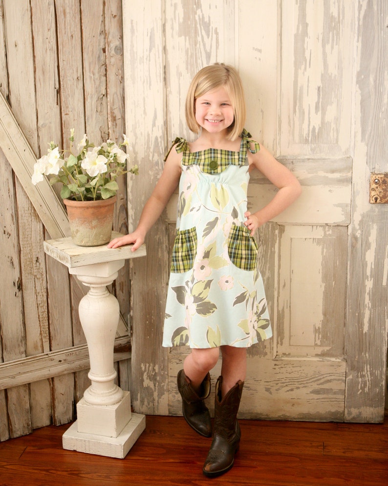 Annie Vintage Style Girls Dress PDF Pattern Tutorial, Easy Sew sizes 12m thru 8 included image 3