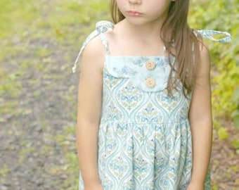Adele - Twirl Vintage Style Dress PDF Pattern. Girl's Sewing Pattern. Toddler Dress Pattern.Sizes 1-10