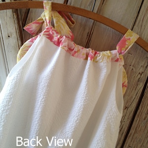 Sunny Flower Pillowcase Dress Pattern Tutorial. Girl's Dress Pattern. Girl's Sewing Pattern. Easy Sew Sizes 12m thru 10 included image 3