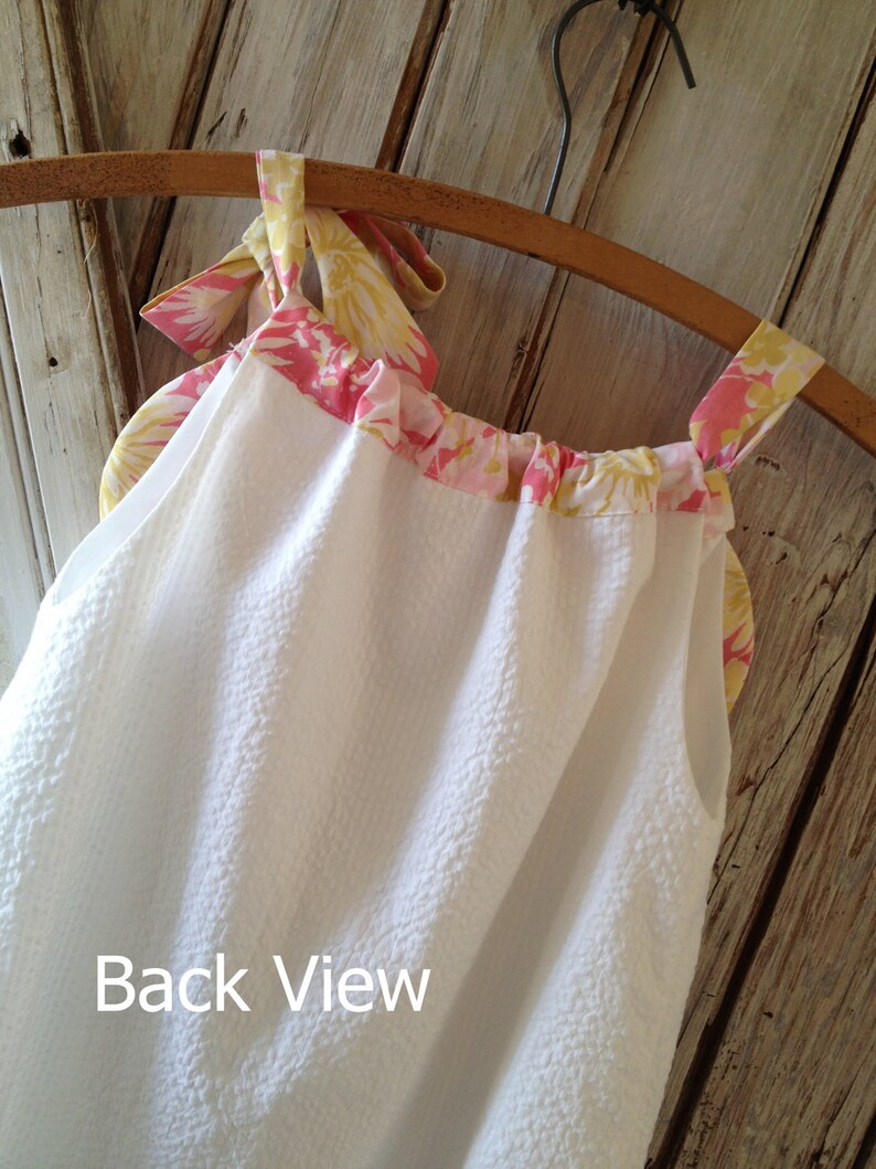 Sunny Flower Pillowcase Dress Pattern Tutorial. Girl's Dress Pattern. Girl's Sewing Pattern. Easy Sew Sizes 12m thru 10 included image 3