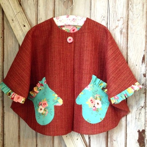 Gwendolyn - Girl's Cape Pattern. Easy Girl's PDF Sewing Pattern. Toddler Sewing Pattern. Sizes 1-10