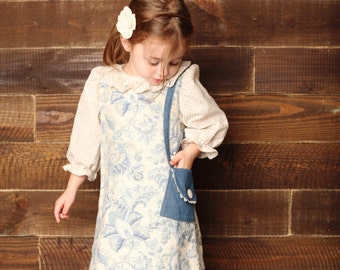 Uptown Girl - Girl's A-Line Dress PDF Pattern. Sewing Pattern for Girls.  Sizes 1-10 included