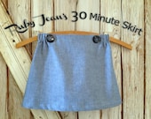 Ruby Jean's 30 Minute Skirt - Girl's  Skirt Pattern PDF. Girl Sewing Pattern. PDF Pattern. Toddler Pattern. Sizes 1-10
