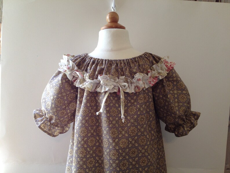Olivia Girl's Ruffled Peasant Dress Pattern PDF. Girl - Etsy
