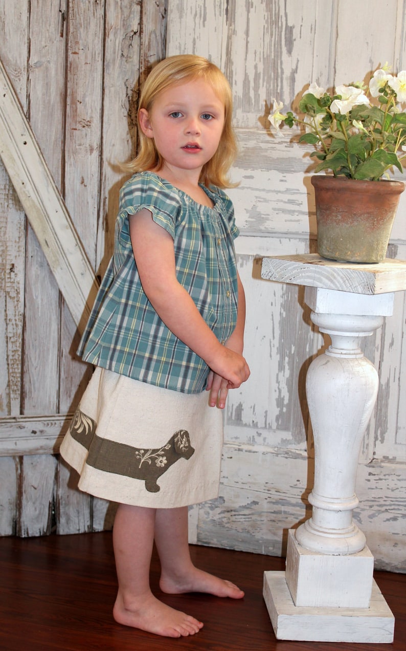 Lexi Girl's Applique Skirt Pattern PDF. Girl Sewing Pattern. PDF Pattern. Toddler Pattern. Sizes 1-8 image 3