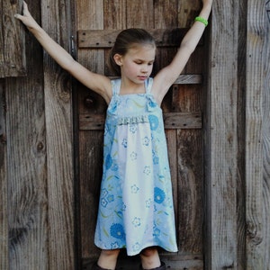 Forget-Me-Knot - Girl&#39;s Knot Dress Pattern PDF. Sewing Pattern for Girls.  Sizes 1 - 9/10 included