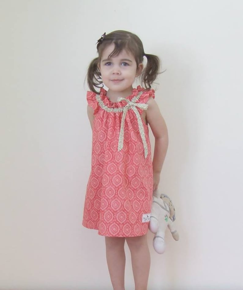 Flutter-By Top & Dress Pattern PDF Sewing Pattern for Girls. Sizes 1 8 included image 1