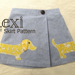 Lexi - Girl's Applique Skirt Pattern PDF. Girl Sewing Pattern. PDF Pattern. Toddler Pattern. Sizes 1-8