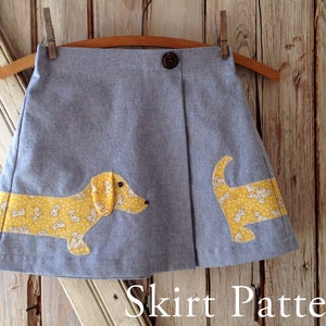 Lexi Girl's Applique Skirt PDF Sewing Pattern. Girl Sewing Pattern. Kids Clothing. Toddler Pattern. Sizes 1-8 image 1