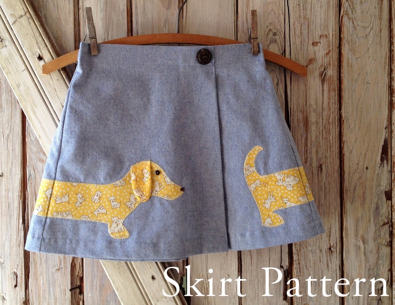 Lexi Girl's Applique Skirt PDF Sewing Pattern. Girl Sewing Pattern. Kids Clothing. Toddler Pattern. Sizes 1-8 image 1