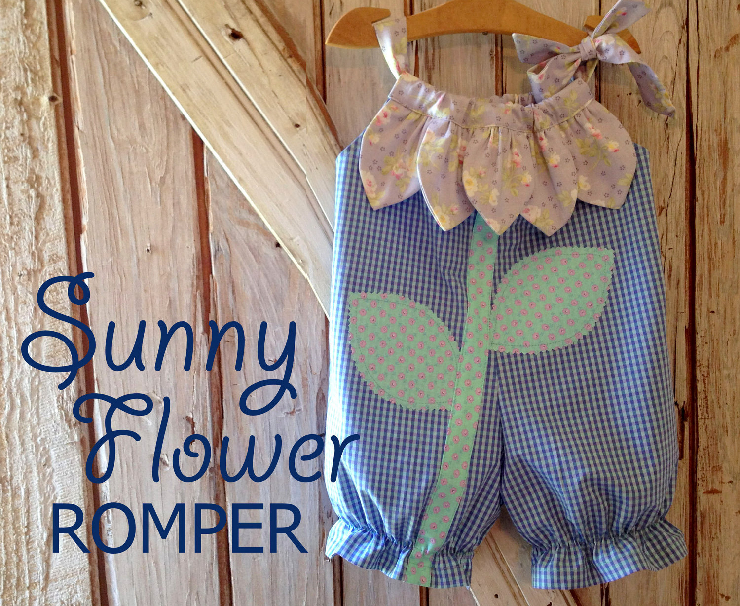 Sunny Flower - Pillowcase Romper Pattern. Girl Baby Toddler Sewing Pattern. Easy Sew Sizes 1/2, 1, 2, 3, 4, 5, 6 included
