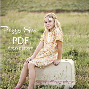 Peggy Sue Ruffle Dress and Top Pattern PDF. Girl Sewing - Etsy