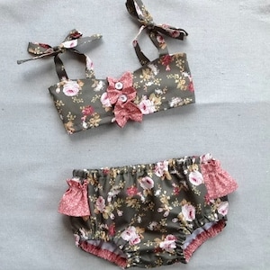 Gidget Girl's Bikini Sewing Pattern. Retro Swimsuit Pattern. Girl Sewing Pattern. Kids Swimwear Sizes 3,4,5,6 image 2
