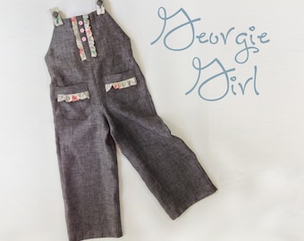 Georgie Girl Coverall - PDF Pattern  Girl Toddler Sewing Pattern Sizes 1yr - 8ry