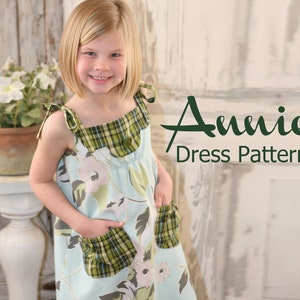 Annie Vintage Style Girls Dress PDF Pattern Tutorial, Easy Sew sizes 12m thru 8 included image 1