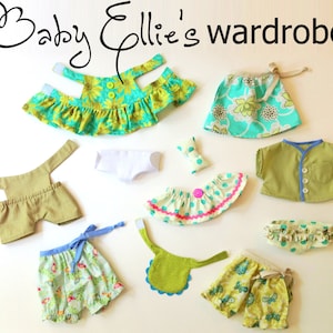 Doll Wardrobe PDF Pattern -  fits Ellie Baby Elephant