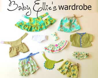 Doll Wardrobe PDF Pattern -  fits Ellie Baby Elephant
