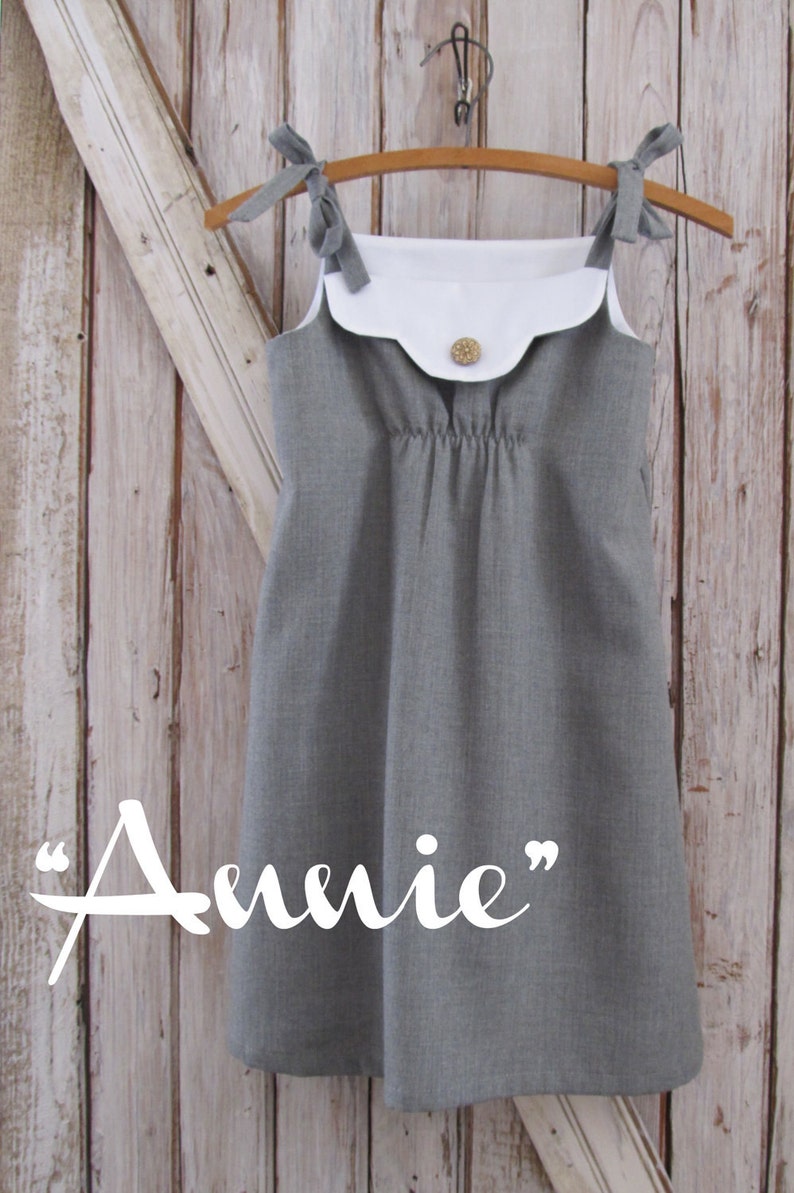 Annie Vintage Style Girl's Dress Pattern PDF. Girl's Sewing Pattern. Kid's Clothing. Sizes 12m thru 8 included image 2