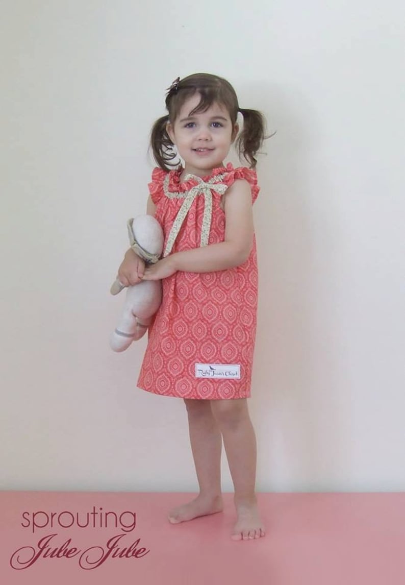 Flutter-By Top & Dress Pattern PDF Sewing Pattern for Girls. Sizes 1 8 included image 2