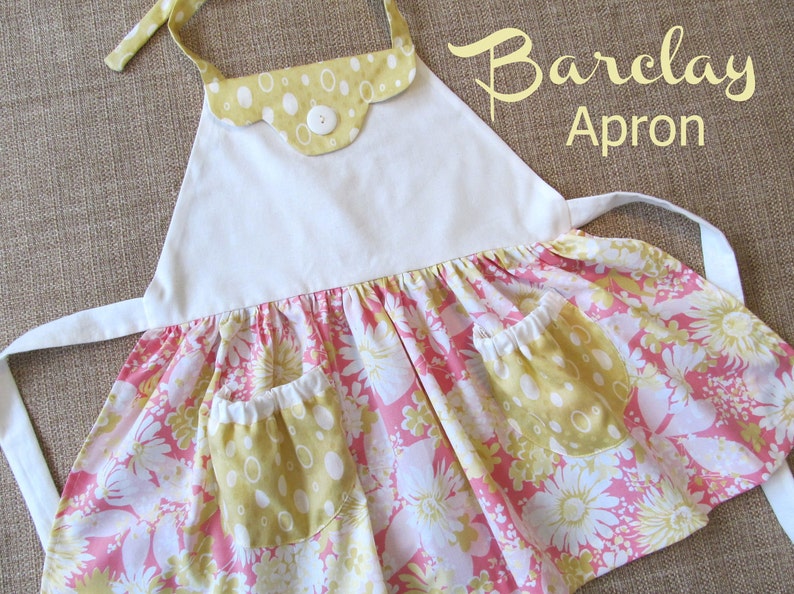 Barclay Kitschy Apron Girls Sewing Pattern. PDF Pattern. Toddler Pattern. All Sizes 2-8 Included image 1