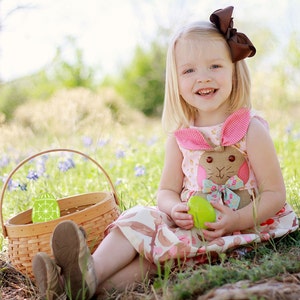 Bunny Hop Dress Girls PDF dress pattern  Sizes 1 - 8 included