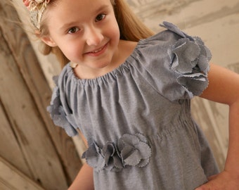 Peony - Flower Girl Dress. Party Dress PDF Pattern Tutorial, Easy Sew, sizes 12m-10 included
