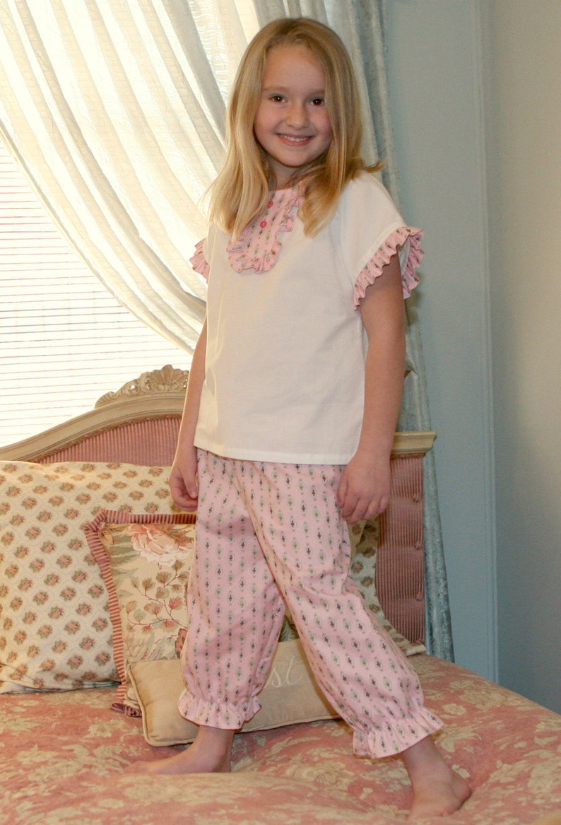 Peggy Sue Girl's Pajama Pattern Girl's Sewing Pattern. Toddler Pajama Pattern. Sizes 1-8 image 5