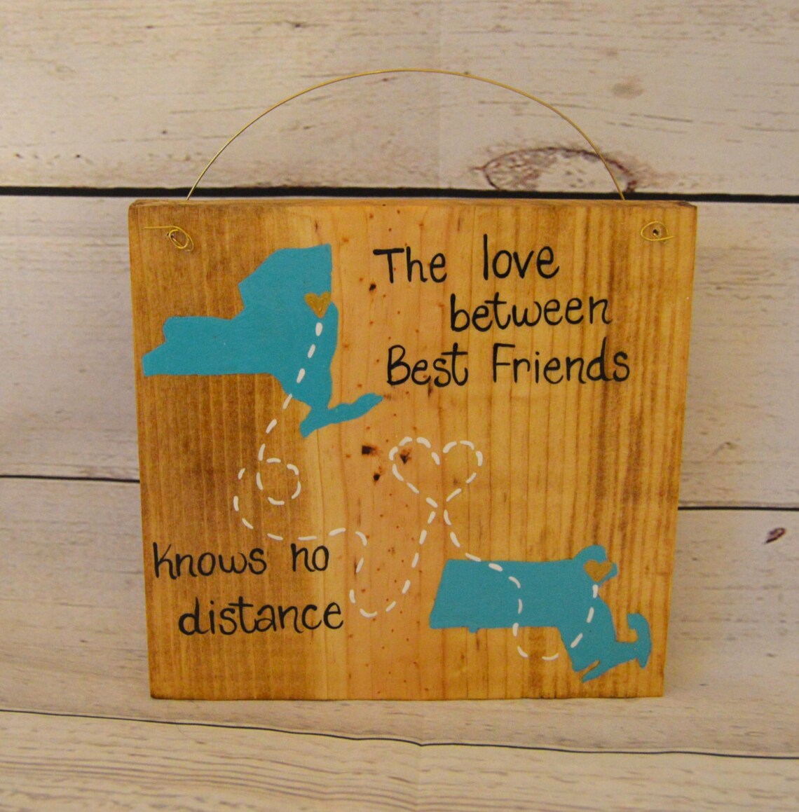 Best Friend Gift Wood Sign the Love Between Best Friends Etsy