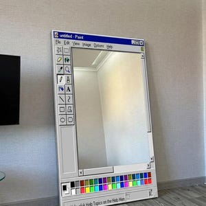 Retro Computer Paint Window Wall Art Print, Nostalgic 90s Digital Aesthetic Poster, Vintage Software Screen Room Decor, 5 Sizes