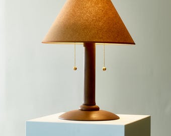 Unique shaker table lamp, wood
