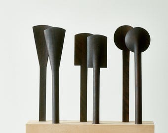 Bauhaus handmade wooden salad spoons